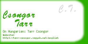 csongor tarr business card